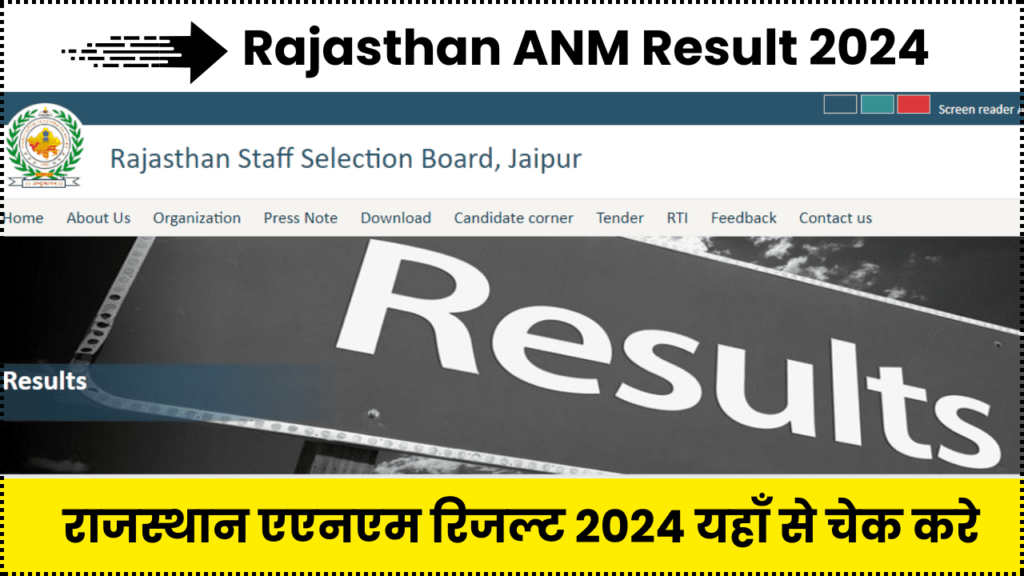 Rajasthan ANM Result 2024