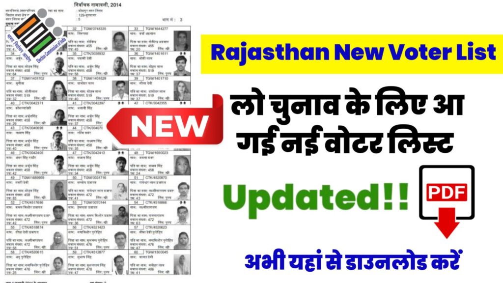 Rajasthan New Voter List